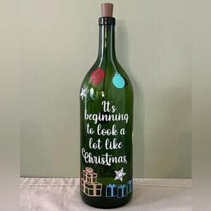 Decorated Wine Bottles, Christmas Bottles, Christmas Decor, Home Decor